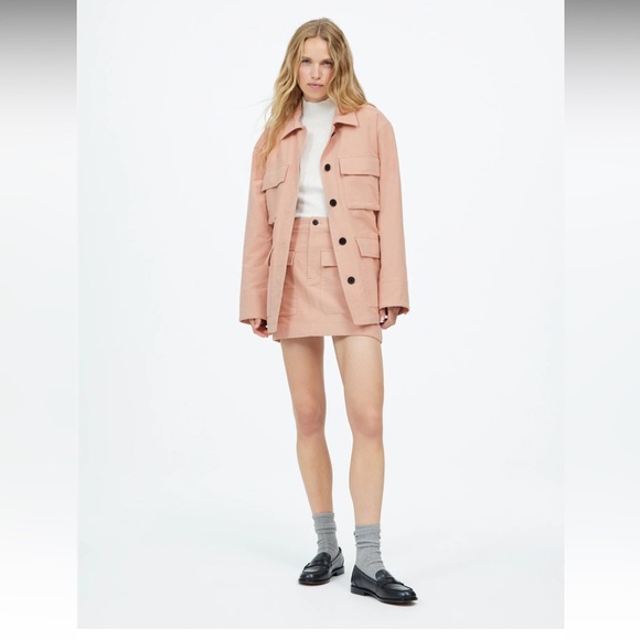 Madewell Womens $298 Flap Pocket Field Jacket Pale Blush Size XS NT117 NEW